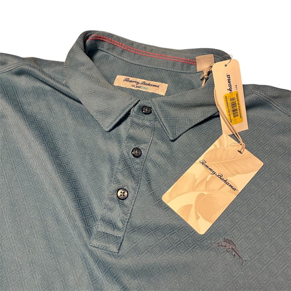 Tommy Bahama Mens Blue Diamond La Jolla Polo IslandZone ST225157 XL